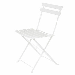 BigBuy Garden Chaise de jardin Sira Blanc Acier 41 x 46 x 80 cm (2 Unités)