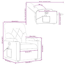 vidaXL Fauteuil de massage inclinable Marron Tissu pas cher