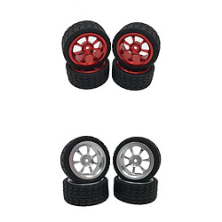 8 Pièces 1/14 RC Voiture Pneus En Caoutchouc Mini Pneu Ensemble Roue Jante Pneu RC Pièces de Véhicule