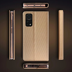 Moozy Case Flip Cover pour Xiaomi Mi 10T 5G et Mi 10T Pro 5G, Or - Étui à Rabat Magnétique Intelligent avec Porte-Cartes et Support pas cher