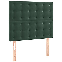 vidaXL Têtes de lit 2 pcs Vert foncé 90x5x78/88 cm Velours