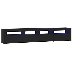 Maison Chic Meubles TV avec lumières LED - Banc TV pour salon Noir 210x35x40 cm -MN29648