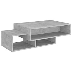 vidaXL Table basse Gris béton 105x55x32 cm Bois d’ingénierie