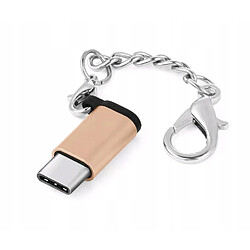 GUPBOO Adaptateur porte-clés micro usb type b vers TYPE-C or,JL2112