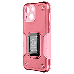 Avizar Coque iPhone 14 Antichoc Hybride avec Anneau Support Magnétique Rose