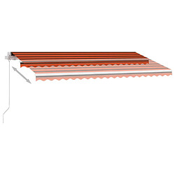 Acheter Maison Chic Auvent manuel rétractable,Store manuel de porte avec LED 400x300 cm Orange et marron -GKD35028