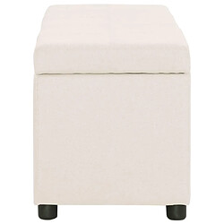 Avis Helloshop26 Banquette pouf tabouret meuble banc avec compartiment de rangement 116 cm crème polyester 3002063