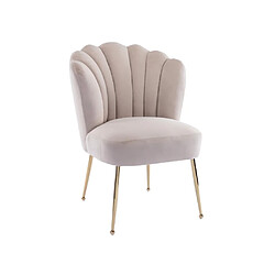 Avis Lot de 6 chaises en velours et acier doré - Beige - RUTY de Pascal MORABITO