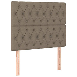 Maison Chic Lot de 2 Têtes de lit design pour chambre - Décoration de lit Taupe 90x7x78/88 cm Tissu -MN94053