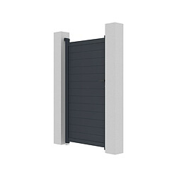 Acheter Habitat Et Jardin Portillon aluminium Marc - 101.2 x 180.9 cm - Gris