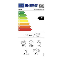 Lave-linge hublot 8kg 1400 tours/min - ESHFH814AWC - SHARP