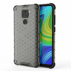 Coque en TPU peau en nid d'abeille antichoc gris pour votre Xiaomi Redmi Note 9/Redmi 10X 4G