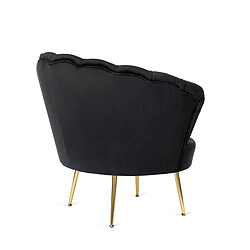 Vivaldi Fauteuil ANGEL Noir Velours