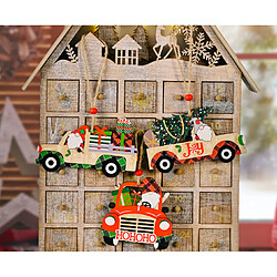 C111 3PCS Pendentif en bois de Noël Pendentif auto Pendentif auto Pendentif Scène de Noël Décoration Ornements de Noël