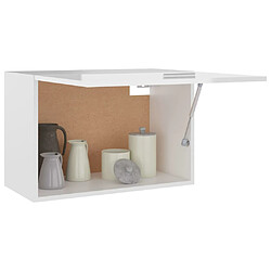 Avis vidaXL Armoire suspendue Blanc brillant 60x31x40 cm Bois d'ingénierie