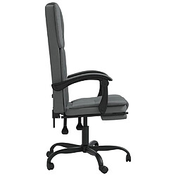 Avis vidaXL Fauteuil inclinable de bureau Gris foncé Tissu