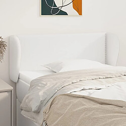 Maison Chic Tête de lit moderne avec oreilles pour chambre - Décoration de lit Blanc 83x23x78/88 cm Similicuir -MN26852