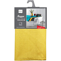 Douceur D'Interieur Nappe polyester unie Shantung - 150 x 240 cm - Jaune