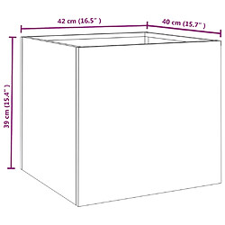 vidaXL Jardinière 42x40x39 cm acier corten pas cher