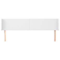 Avis Maison Chic Tête de lit scandinave avec oreilles,meuble de chambre Blanc 183x16x78/88 cm Similicuir -MN59260