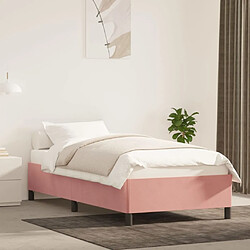 vidaXL Cadre de lit sans matelas rose 80x200 cm velours