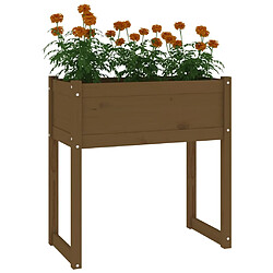 Avis vidaXL Jardinière Marron miel 78x40x81 cm Bois massif de pin