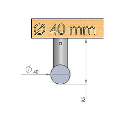 Du Val Kit de fixation pour bâton de maréchal 2200 réf 220720