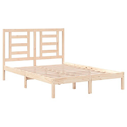 Acheter Maison Chic Lit Moderne Chambre - Cadre/structure de lit pour adulte Bois de pin massif 140x200 cm -MN40300