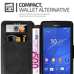 Cadorabo Coque Sony Xperia Z3 COMPACT Etui en Noir