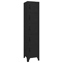 vidaXL Armoire à casiers Noir 38x40x180 cm Acier