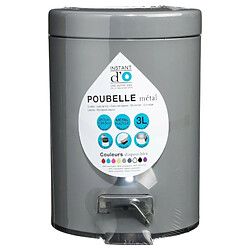 Acheter Poubelle de Salle de Bain Métal 3L Gris