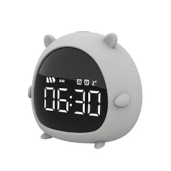 Avis Horloge De Bureau Mignonne De Minuterie De Réveil De Chevet Numérique LED Snooze Gris