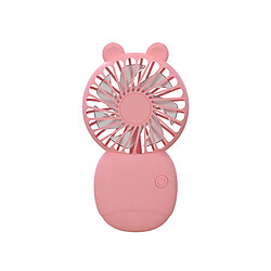 Ventilateur Portatif Portatif Bords Lisses Ventilateur Frais Rechargeable USB à économie d'énergie en Plastique pour l'Extérieur-Rose