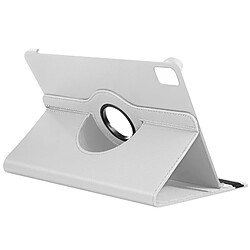 Avizar Étui Clapet pour iPad Pro 11 2024 Folio Rotatif 360 Support Stand Blanc