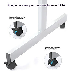 Acheter YESKAMO Table à Dessin, Bureau Dessin avec 0-65° Angle Réglable, Plateau en Verre Trempé, 2 Tiroirs de Rangement, Roulettes Verrouillables - Parfait pour Artistes, Architectes, Designers