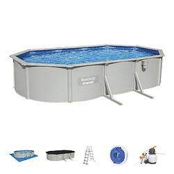 Piscine Démontable Ovale avec Parois en Acier Renforcé Bestway Hydrium 610x360x120 cm avec Épurateur Pompe à Sable de 5.678 L/h