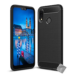 Htdmobiles Coque silicone gel carbone pour Huawei P20 Lite + film ecran - NOIR