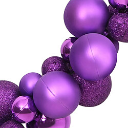 Acheter vidaXL Guirlande de Noël avec boules violet 175 cm polystyrène