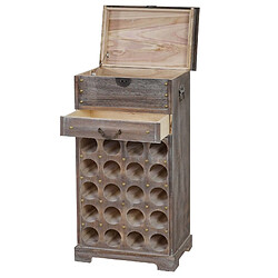 Decoshop26 Etagère à vin pour 20 bouteilles marron vieilli 94x48x31cm ETA04028