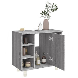 Acheter Maison Chic Armoire de bain,Meuble de rangement de salle de bain,Meuble haut Sonoma gris 60x32x53,5 cm Bois d'ingénierie -GKD317164