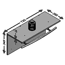 Acheter FMD Porte-manteau mural 72x29,3x34,5 cm Chêne