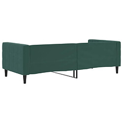 Acheter vidaXL Lit de repos sans matelas vert foncé 90x200 cm velours