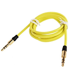 Acheter Wewoo Câble jaune et or pour iPhone / iPad / iPod / MP3, Longueur: 1m d'écouteur jack 3.5mm plaqué