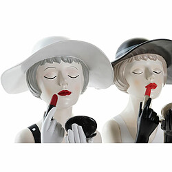 Figurine Décorative DKD Home Decor Noir Blanc Résine Fashion Girls (26,5 x 20 x 30,5 cm) (2 Unités)