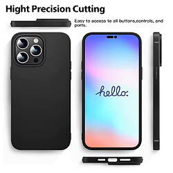 Htdmobiles Coque pour Apple iPhone 14 Pro Max - housse etui silicone gel fine + verre trempe - NOIR