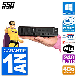 Ultra Mini PC Dell 3020 Micro USFF G3250T RAM 4Go SSD 240Go Windows 10 Wifi - Occasion