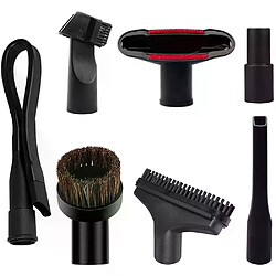 Kit de remplacement universel de brosse à poussière 32mm (accessoires d'aspirateur 1 1/4 pouces) et 35mm (1 3/8 pouces) 7 pièces