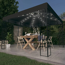 Maison Chic Tonnelle | Pergola avec guirlande lumineuse à LED 3x3 m Anthracite -GKD45503