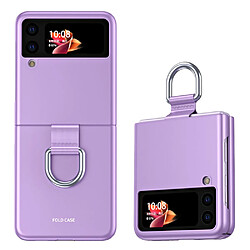 Coque en TPU anti-empreintes digitales avec béquille violet pour votre Samsung Galaxy Z Flip3 5G