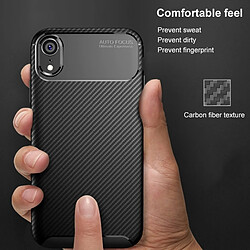 Avis Wewoo Coque TPU antichoc en Fibre de Carbone Texture Beetle Shape pour iPhone XR (Bleu)